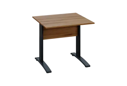 EPK 28 - 8 stůl kancelářský, kovová podnož černá, deska 25 mm, široký 800 mm, ořech světlý